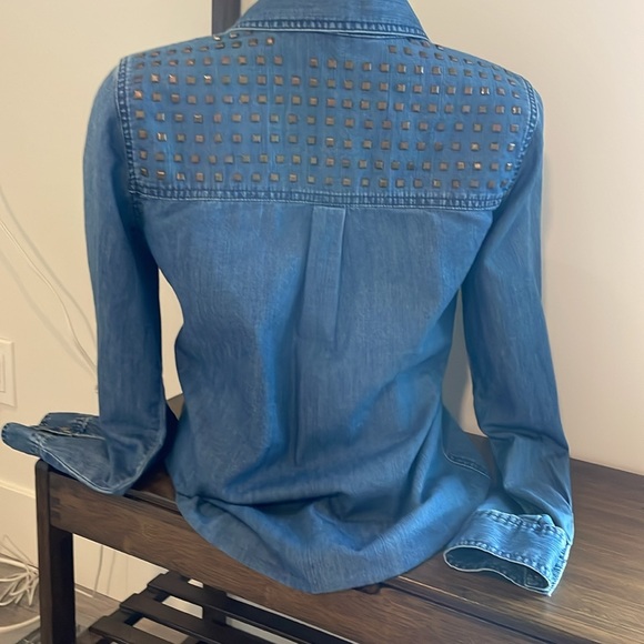 INC Denim Studded & Snap up Shirt . - Picture 5 of 10